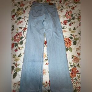 Levi's Light Blue High-Rise Wide Leg Jeans